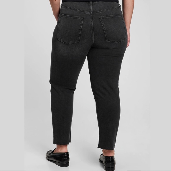 Sky High Rise Cheeky Straight Jeans with Washwell size 30 Regular in Black Rinse - Picture 7 of 14
